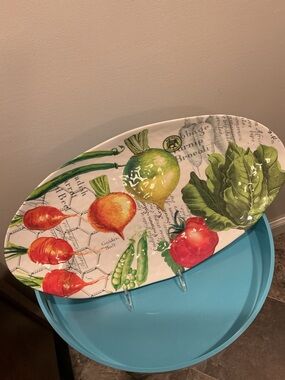 Michel Design Works Melamine VEGETABLE KINGDOM Oval Trays Vegetable Platter -